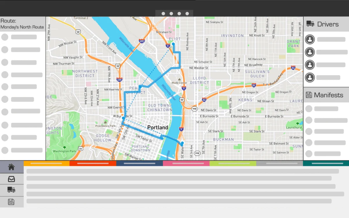 Image of the Routing & Dispatch dispatch map screen