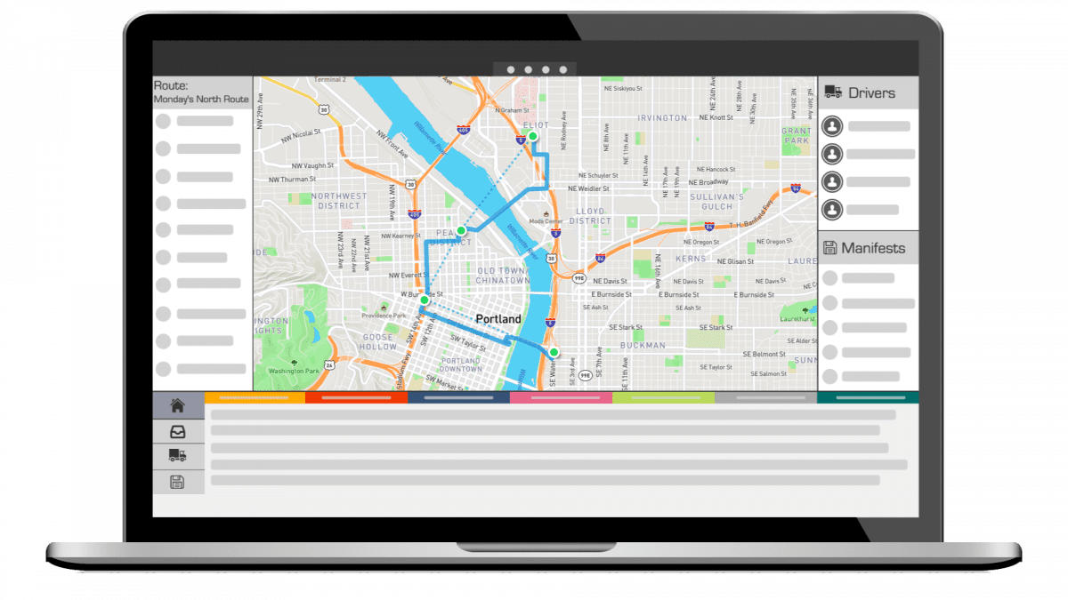 DM_On_Screen-2 Delivery Route on Laptop