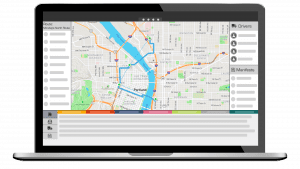 Delivery Route on Laptop