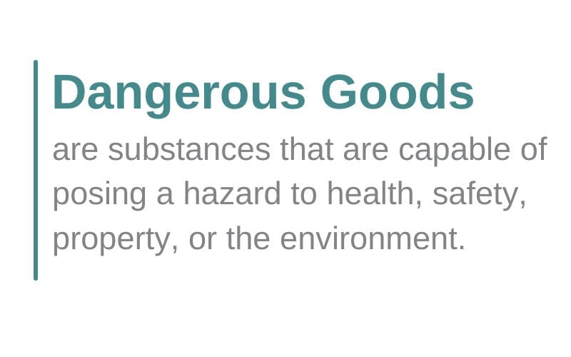 Safe Deliveries - Dangerous goods definition