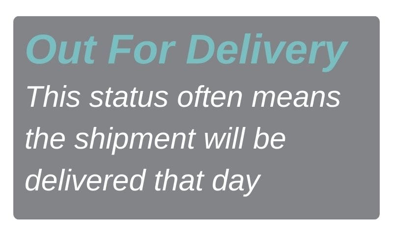 Package not yet out for delivery, ordered on saturday. Also it seems I'm  receiving my package from one of those  trucks, you guys think  they'll still deliver it today? I'm kinda