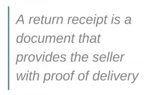 Return receipt definition graphic