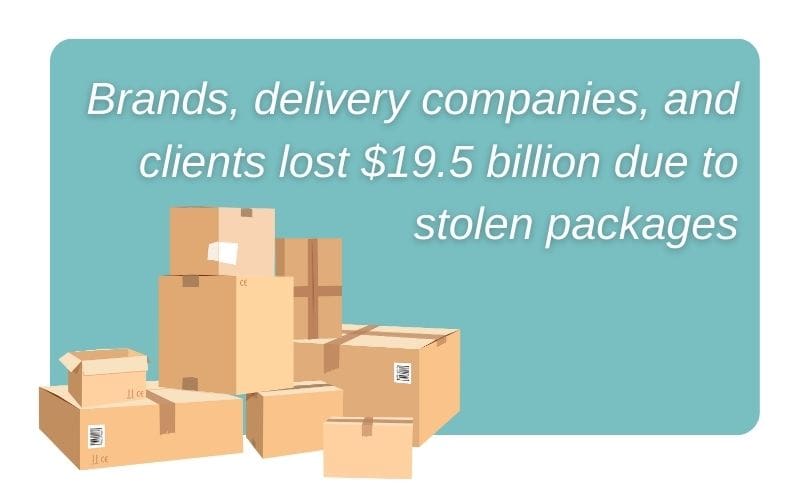$19.5 billion lossage from stolen packages statistic