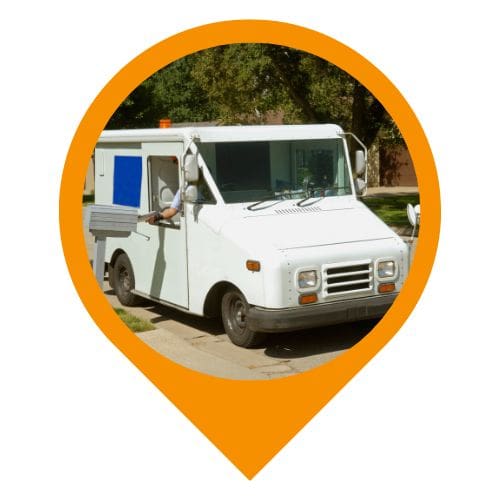 Image of a step van in a location dot