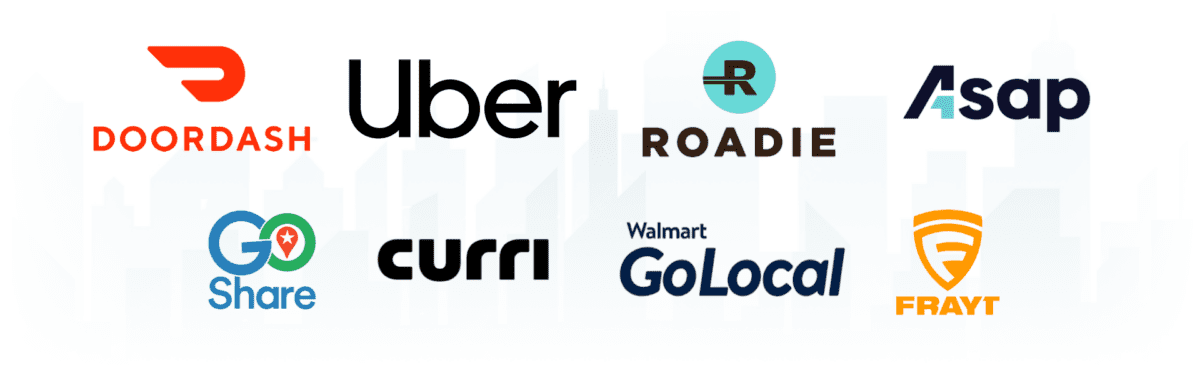 A list of Delivery Network's third-party fleets displayed as logos
